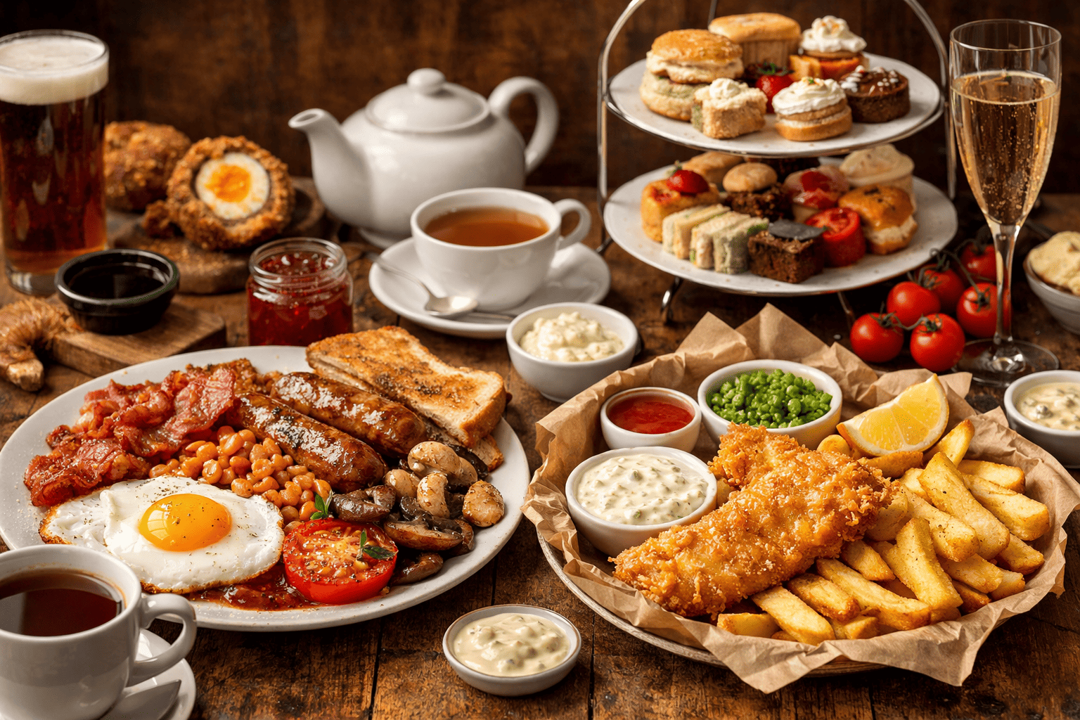 Culinaire reis door Engeland ontdek de smaken van het Verenigd Koninkrijk